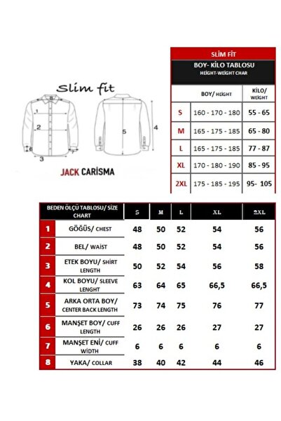 jack carisma SLİM FİT ÖRME ODUNCU ESNEK VE RAHAT ERKEK GÖMLEK