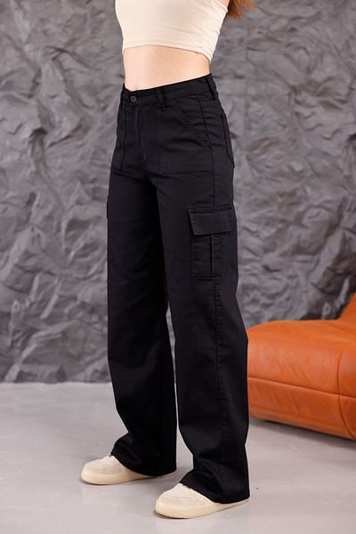 alanora High Waist Wide Leg Women's Cargo Pants - Straight Fit