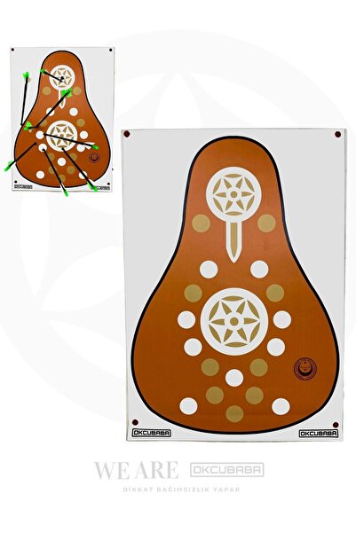 okcubaba Vinil Geleneksel Okçuluk Hedef Yüzü – 80x115 cm Açık Kahve