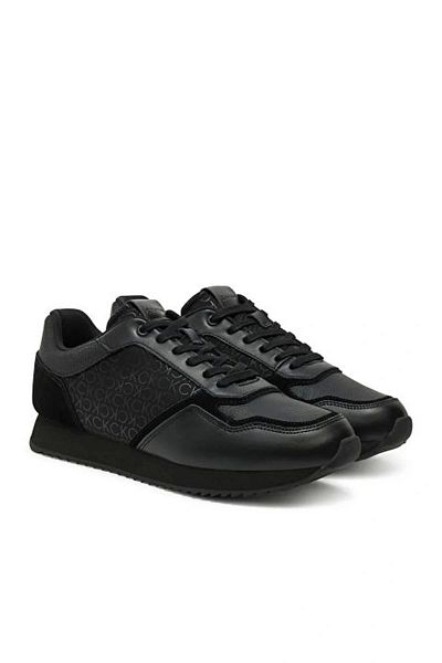 Calvin Klein Men's Black Sneakers with Logo