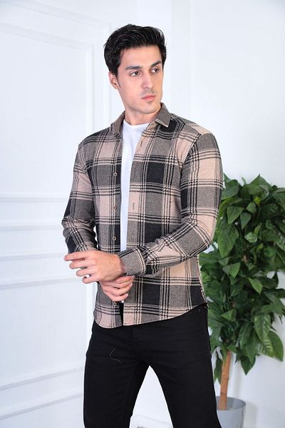jack carisma Ανδρικό πουκάμισο ξυλοκόπο - Slim Fit, ελαστικό και άνετο στη χρήση, έχει