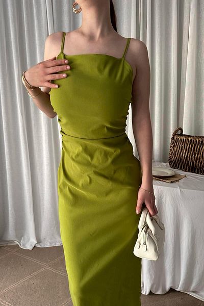 lizge giyim Smocked Midi Dress