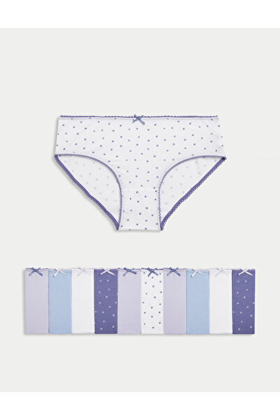 Marks & Spencer 10'lu Yıldız Desenli Külot (2-14 Yaş)