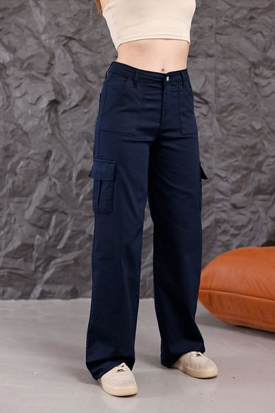 alanora High Waist Wide Leg Women's Cargo Pants - Straight Fit