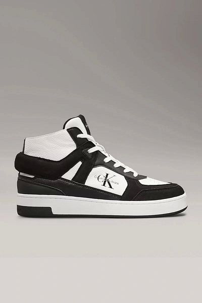 Calvin Klein Ck Jeans Basket Cupsole Mid ml Mix Γυναικείο μαύρο αθλητικό παπούτσια Yw0yw01578-0gm