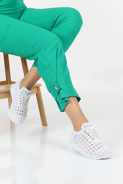 Zerenyus Luzia Elegant Design Model Dantela Design Pantofi Sport Damă Alb