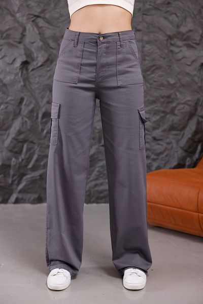 alanora High Waist Wide Leg Women's Cargo Pants - Straight Fit