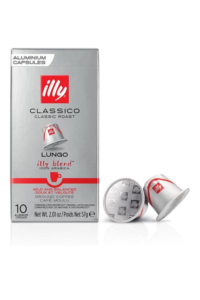 illy Classico Lungo Blend Nespresso compatible Coffee Capsules 57g