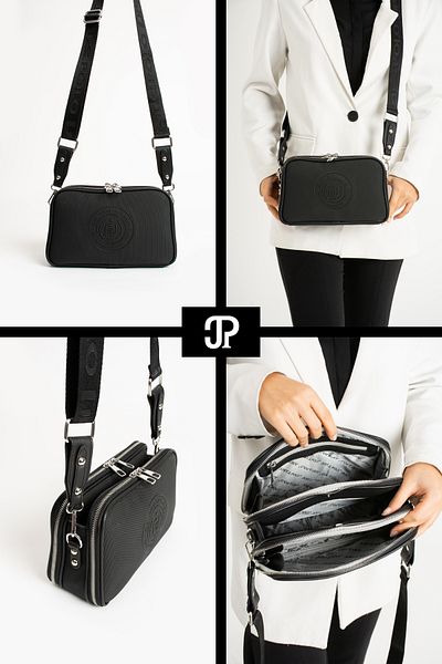 POLOGRAND London Geantă de umăr originală Just Polo Collection, cu 5 compartimente, din piele moale, cu curea încrucișată reglabilă