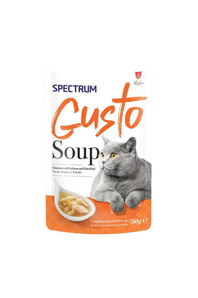Lider Spectrum Gusto Tavuklu Somon Balıklı Ve Kabaklı Kedi Çorbası 50 Gr