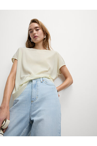 Marks & Spencer Pliseli Bisiklet Yaka Bluz