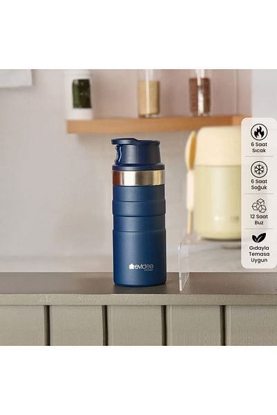 Evidea Kitchen Individual Thermos - Navy Blue - 350 ml