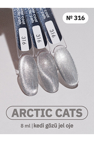 MOJO Kalıcı Oje Gümüş Arctıc Cats 316 (8 ML) Rus Kalitesi, Profesyonellerin T...