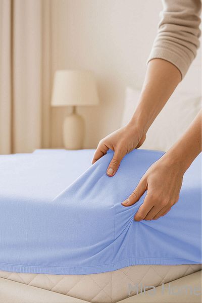 Mira Home Двоен чаршаф с фина облегалка от 100% памук, 160X200
