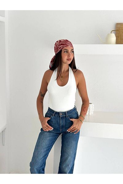 Noa Noa Μικρού υφασμάτινη Crop μπλούζα με κορδόνι στο λαιμό