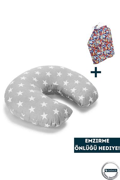TEZKOTEKSTİL Bebeck Baby Breastfeeding Support and Sitting Cushion - Pillow and Breastfeeding Bib