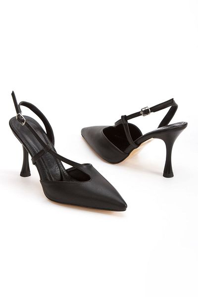 FOR YOU MAWİ Women's High Heels Shoes Pointed Toe Thin Heel 9 cm