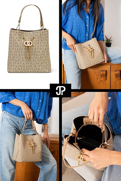 POLOGRAND London Original Just Polo Collection 3 Compartment Luxury Soft Leather Adjustable Cross Strap Shoulder Bag