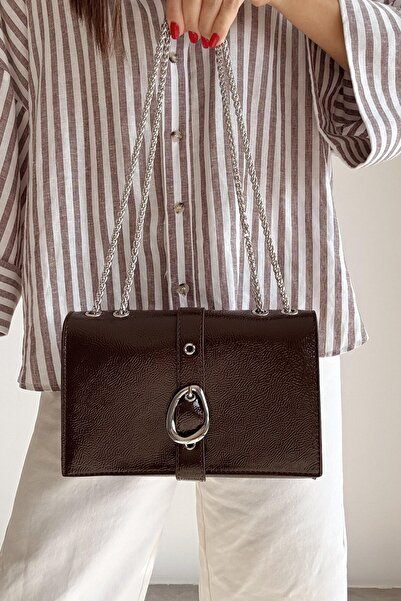 HFKY Жіноча коричнева шкіряна сумка через плече. Ry426