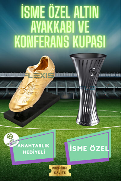 FLEXİS Konferans Ligİ & Altın Ayakkabı 3D Maket Seti (15 cm) + Şampiyonlar Li...