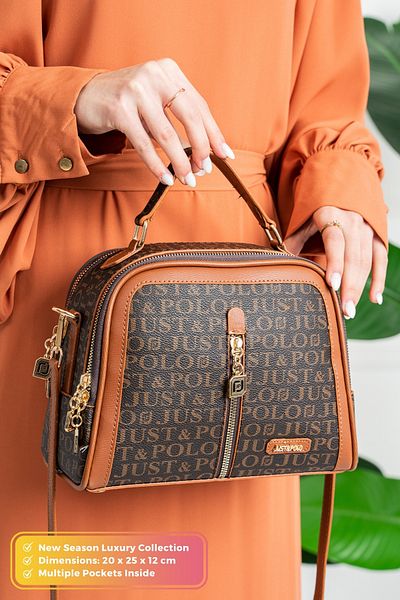 POLOGRAND London Original Just Polo Collection Luxury Soft Leather Stylish Hand and Shoulder Bag with Adjustable Cross Strap