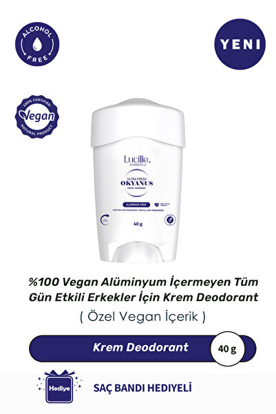 Lucille Okyanus Ferahlığı Alüminyumsuz Erkek Vegan Krem Deodorant 40 ML
