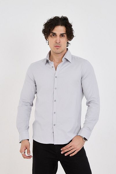 jack carisma Мъжка риза с гъвкава памучна кройка Slim Fit