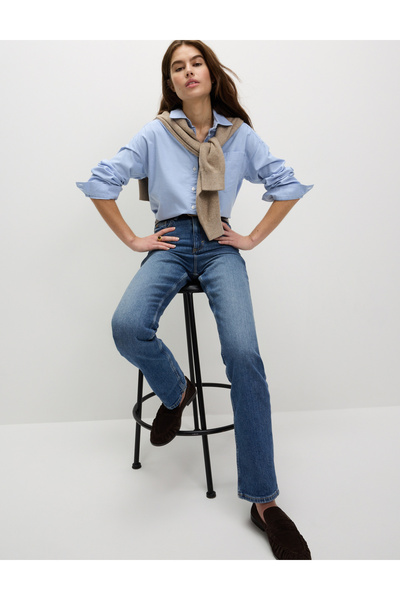 Marks & Spencer Saf Pamuklu Carrot Leg Pantolon