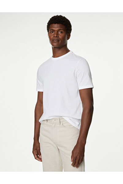 Marks & Spencer 3'lü Pure Supima® Pamuklu T-shirt