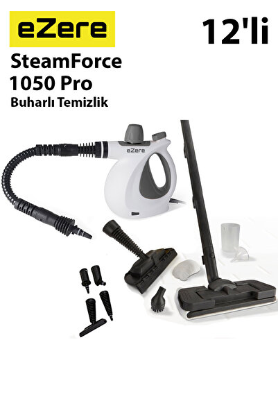 EZERE Steampro 12'li Çok Amaçlı Buharlı Temizleyici – Basınçlı & Portatif