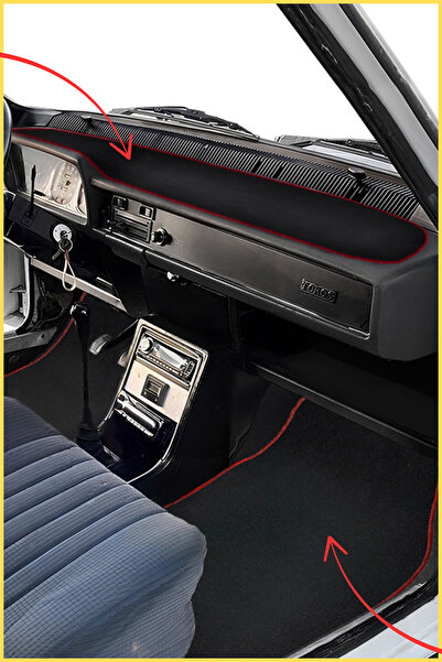 TUSBA MARKET Renault 12 Toros Nakışlı 5 Parça Araç Oto Halı Paspas | Renault ...