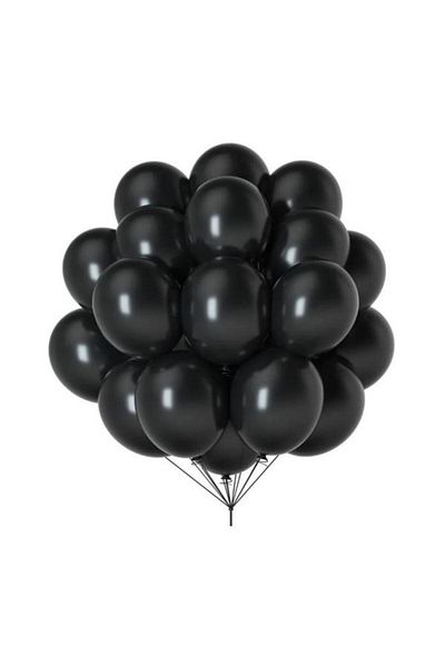 Onay Store 40 Pastel Black Balloons - Birthday Concept - Party Supplies - Bride to Be Supplies