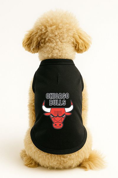 MPZ Pets Cat and Dog Outfit & Dress - Black Chicago Bulls Tank Top