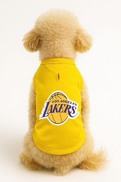 MPZ Pets Cat and Dog Outfit & Dress - Yellow Los Angeles Lakers Tank Top