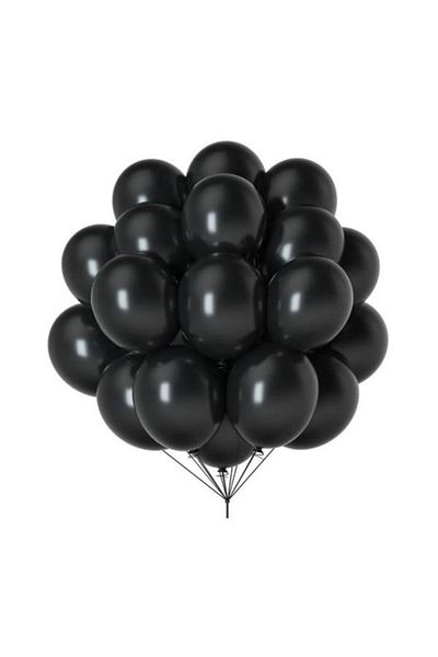 Onay Store 40 Pastel Black Balloons - Birthday Concept - Party Supplies - Bride to Be Supplies