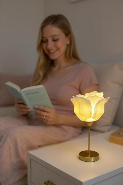 DREAM MODE Rose Lampshade Stylish and Modern Design Bedroom & Living Room Lamp