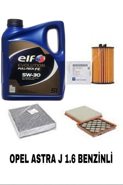 ELF OPEL ASTRA  uyumlu J 1.4 TURBO BENZİNLİ BAKİM SETİ+ELF FULTECH 5W-30 DPF 5LT 2025 ÜRETİM YAG