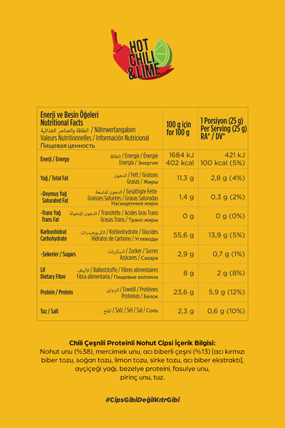 KITR 8'li Karışık Yüksek Proteinli Cips Paketi 8x50g