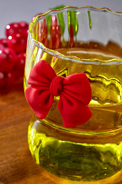 Espas Home Bow Patterned Pinterest Glass Cup - 200 ml