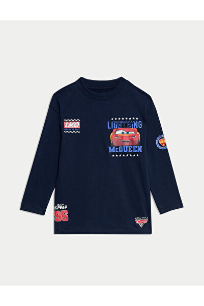 Marks & Spencer Saf Pamuklu Desenli T-Shirt (2-8 Yaş)