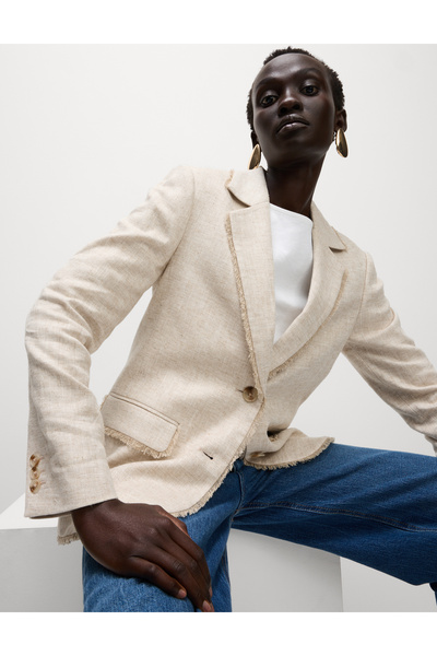 Marks & Spencer Keten Karışımlı Blazer Ceket