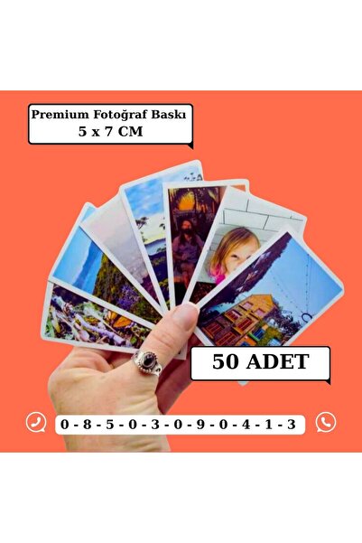 Mementoboxes Kişiye Özel Premium Fotoğraf Baskısı (5x7 cm)  50 Adet