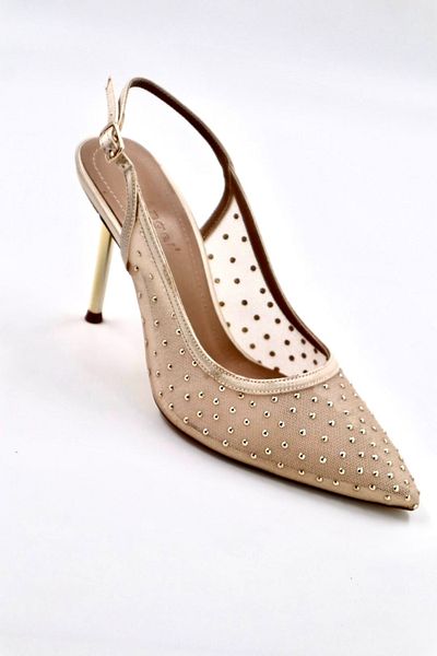 Sister in Love Nilda Stone Detailed Heeled Shoes