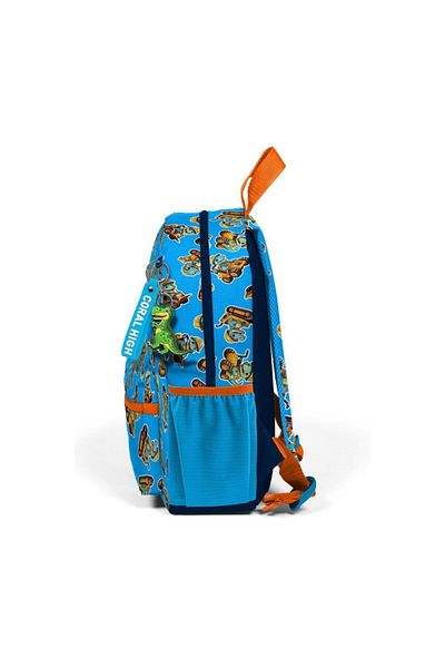 Coral High Rucsac cu slot mic, model de dinozaur albastru portocaliu, două compartimente 23571