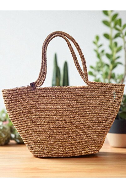 EYLCOTTON Beach Bag -Xl- Daily Bag - Wicker Jute - Handbag - Handle Bag - 100% Local - Handmade 27X30