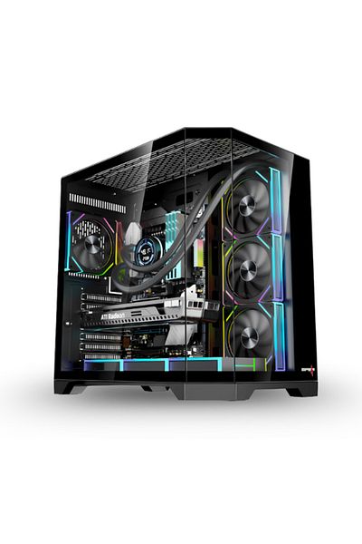 PC'GEN Gaming computer, Core i7-14700f, 32GB DDR5 RAM, 1TB NVMe SSD, without graphics card, black