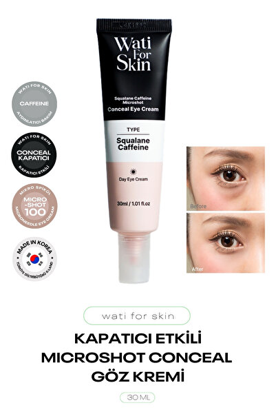 wati for skin Kapatıcı Etkili, Skualen ve Kafein İçeren Mikro İğneli Göz Krem...