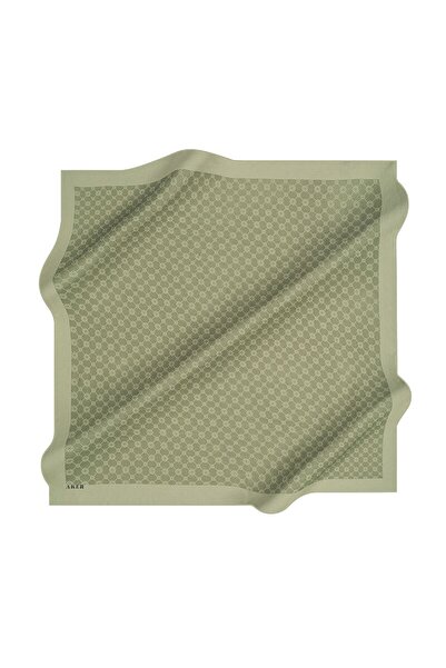 Aker Elegance Monogram Eşarp - Yağ Yeşili 952