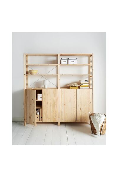 IKEA kapaklı dolap, çam, 174x30x179 cm