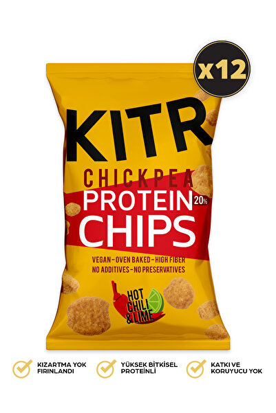 KITR 12'li Acı Biber Ve Lime Çeşnili Yüksek Proteinli Nohut Cipsi 12x50g
